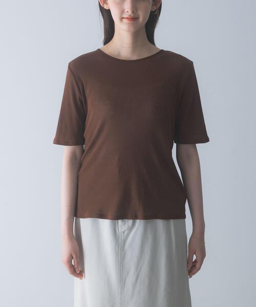 URBAN RESEARCH ROSSO WOMEN(アーバンリサーチ ロッソ)の「バックリボンカットソー(Tシャツ/カットソー・レディース・オフホワイト/ブラウン/ネイビー・FREE)」の22枚目の写真