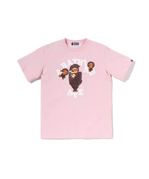 A BATHING APE(アベイシングエイプ)の「COLLEGE MILO TEE(Tシャツ/カットソー・キッズ・ブルー/ブラック/ホワイト/ピンク・160/150)」の4枚目の写真
