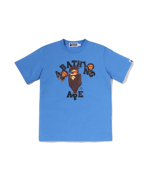 A BATHING APE(アベイシングエイプ)の「COLLEGE MILO TEE(Tシャツ/カットソー・キッズ・ブルー/ブラック/ホワイト/ピンク・160/150)」の3枚目の写真