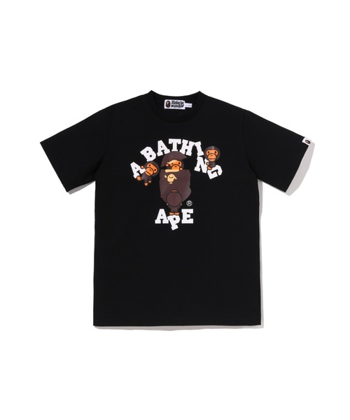 A BATHING APE(アベイシングエイプ)の「COLLEGE MILO TEE(Tシャツ/カットソー・キッズ・ブルー/ブラック/ホワイト/ピンク・160/150)」の2枚目の写真
