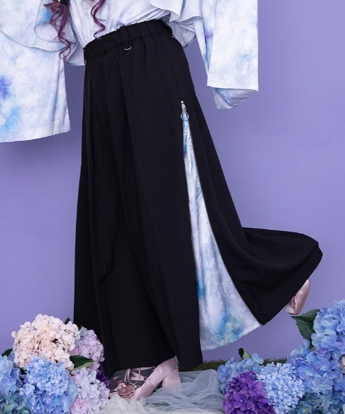 REZEN(リゼン)の「紫陽花×蝶JQ袴パンツ(その他パンツ・メンズ・ブルーパープル/ライトグレー/ピンク・SMALL/MEDIUM/LARGE)」の2枚目の写真