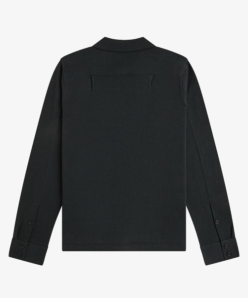 FRED PERRY(フレッドペリー)の「【先行予約受付中】Knitted Overshirt/ニットオーバーシャツ(カーディガン/ボレロ・メンズ・ダークグリーン/ブラック・S/M/L)」の15枚目の写真