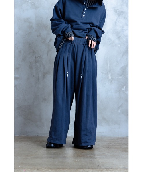 TAMYU(タミュー)の「TAMYU - Morse Button Sweat Pants / モールスボタンスウェットパンツ(スウェットパンツ・メンズ・ブルーグレー/ブラック・SMALL/FREE)」の22枚目の写真