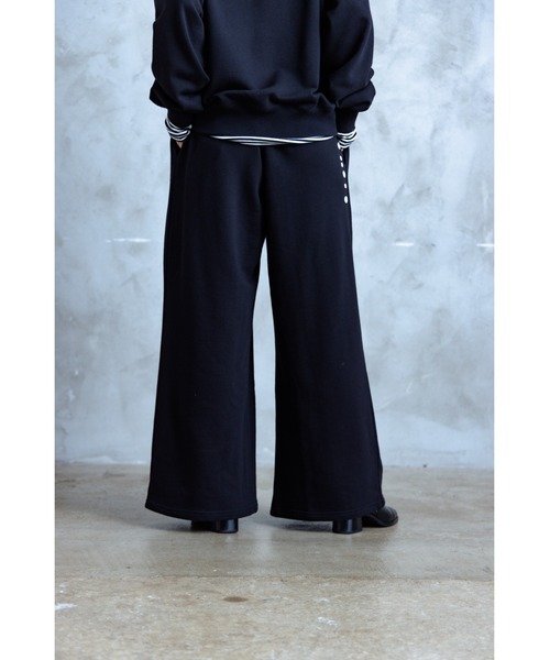 TAMYU(タミュー)の「TAMYU - Morse Button Sweat Pants / モールスボタンスウェットパンツ(スウェットパンツ・メンズ・ブルーグレー/ブラック・SMALL/FREE)」の11枚目の写真