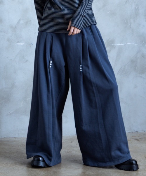 TAMYU(タミュー)の「TAMYU - Morse Button Sweat Pants / モールスボタンスウェットパンツ(スウェットパンツ・メンズ・ブルーグレー/ブラック・SMALL/FREE)」の21枚目の写真