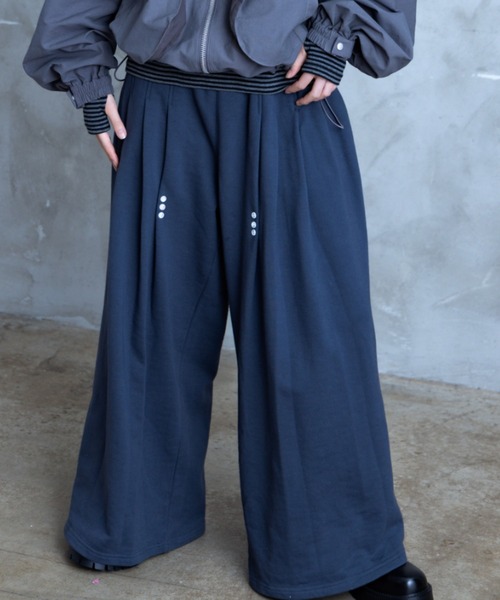 TAMYU(タミュー)の「TAMYU - Morse Button Sweat Pants / モールスボタンスウェットパンツ(スウェットパンツ・メンズ・ブルーグレー/ブラック・SMALL/FREE)」の20枚目の写真