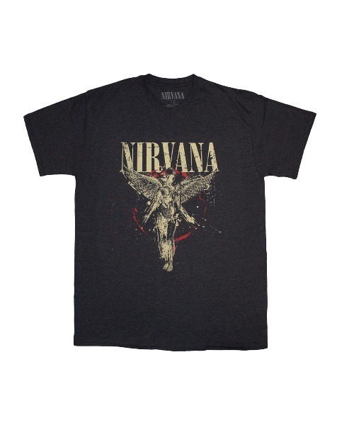 NIRVANA(ニルヴァーナ)の「NIRVANA UNISEX T-SHIRT: ANGELIC クルーネック 半袖Tシャツ バンドT ストリート ロック メンズ レディース 2026年 夏 夏服(Tシャツ/カットソー・メンズ・ブラック/ブラック系2・S/M/L/XL)」の2枚目の写真