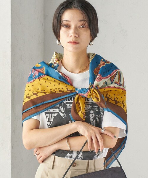 SHIPS（シップス）の「【一部SHIPS別注】BINDU: スカーフ 100×100（バンダナ/スカーフ・レディース・オレンジ系/ピンク系/ネイビー/オレンジ・ONE SIZE）」の21枚目の写真