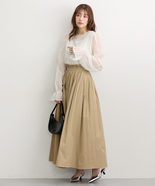 slattgir(スラットジール)の「高身長【結婚式・パーティー・オケージョンドレス】シアーブラウス+マーメイドジャンパースカート2点セット(トールサイズ)(ドレス・レディース・ホワイト×ブラック/ネイビー・T3L/TLL/TL/TM)」の18枚目の写真