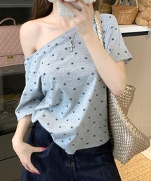 HALEY PESCA/肉球プリントワンショルTシャツ