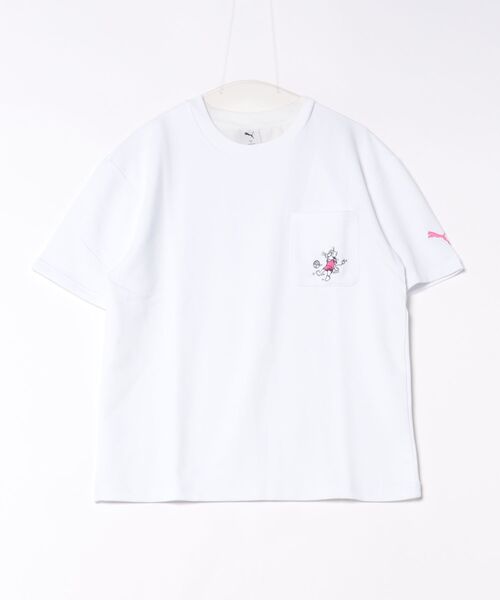 PUMA（プーマ）の「《PUMA》ESS ELEVATED MX ベビーテリー ポケット 半袖 Tシャツ（Tシャツ/カットソー・メンズ・ブラック/グリーン系その他/ライトグレー/ホワイト・M/S/XXL/XL/L）」の2枚目の写真