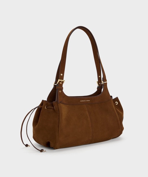 CHARLES & KEITH(チャールズ & キース)の「Lillith リリス ドローストリング トートバッグ(トートバッグ・レディース・ダークブラウン系5・M)」の7枚目の写真