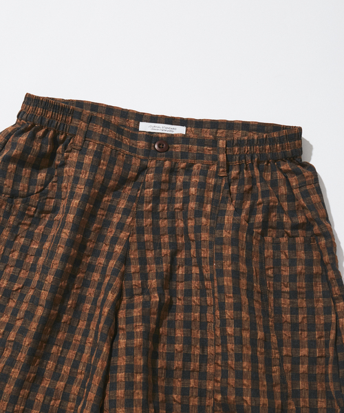 JOURNAL STANDARD(ジャーナルスタンダード)の「チェック ワーク クォーター パンツ(その他パンツ・メンズ・ネイビー/ピンク/ブラウン系その他・MEDIUM/LARGE)」の4枚目の写真