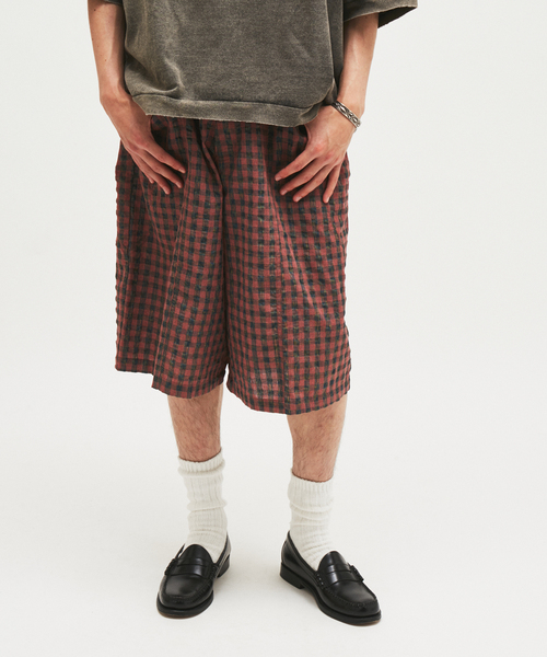 JOURNAL STANDARD(ジャーナルスタンダード)の「チェック ワーク クォーター パンツ(その他パンツ・メンズ・ネイビー/ピンク/ブラウン系その他・MEDIUM/LARGE)」の11枚目の写真