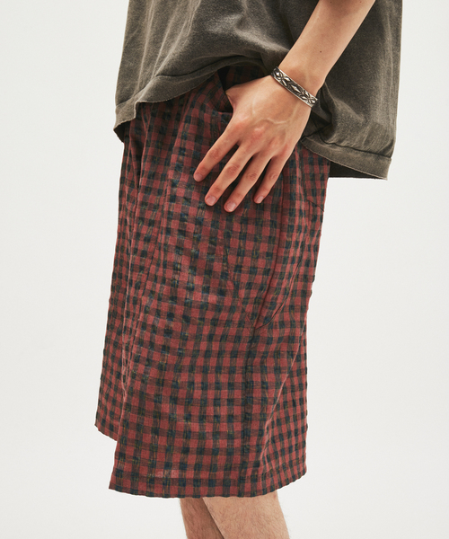 JOURNAL STANDARD(ジャーナルスタンダード)の「チェック ワーク クォーター パンツ(その他パンツ・メンズ・ネイビー/ピンク/ブラウン系その他・MEDIUM/LARGE)」の12枚目の写真
