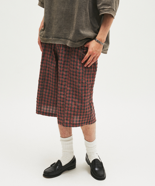 JOURNAL STANDARD(ジャーナルスタンダード)の「チェック ワーク クォーター パンツ(その他パンツ・メンズ・ネイビー/ピンク/ブラウン系その他・MEDIUM/LARGE)」の14枚目の写真