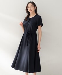 【接触冷感/吸水速乾/洗える】ドレープツイルワンピース