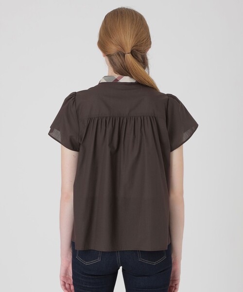 BLUE LABEL CRESTBRIDGE（ブルーレーベルクレストブリッジ）の「【一部店舗限定】クールドライリボンブラウス（シャツ/ブラウス・レディース・ブラウン/ベージュ系その他・38/36）」の12枚目の写真