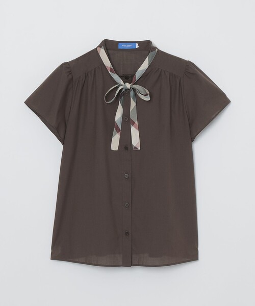 BLUE LABEL CRESTBRIDGE（ブルーレーベルクレストブリッジ）の「【一部店舗限定】クールドライリボンブラウス（シャツ/ブラウス・レディース・ブラウン/ベージュ系その他・38/36）」の14枚目の写真