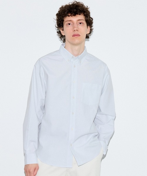 coca(coca)(コカ)の「オックスボタンダウンシャツ(シャツ/ブラウス・メンズ・B/ライトブルー/ブラック/A・L/M/XL)」の4枚目の写真
