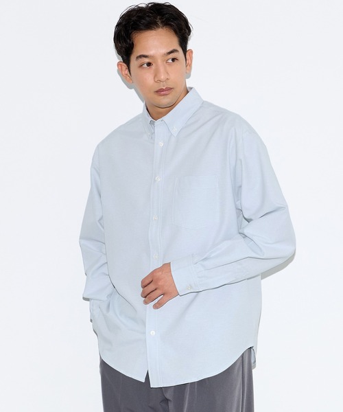 coca(coca)(コカ)の「オックスボタンダウンシャツ(シャツ/ブラウス・メンズ・B/ライトブルー/ブラック/A・L/M/XL)」の3枚目の写真