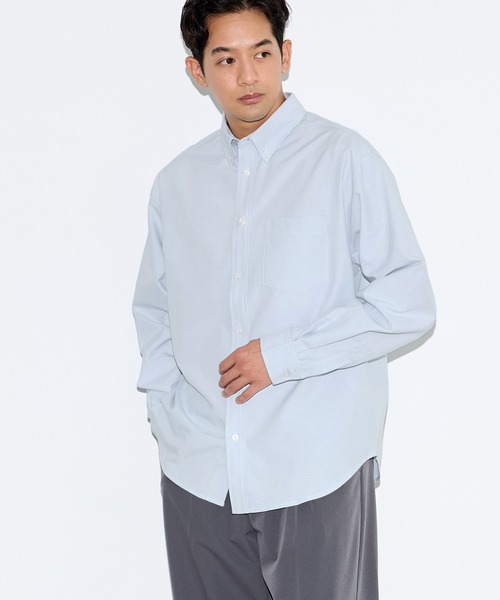 coca(coca)(コカ)の「オックスボタンダウンシャツ(シャツ/ブラウス・メンズ・B/ライトブルー/ブラック/A・L/M/XL)」の18枚目の写真