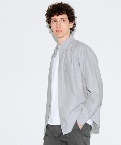 coca(coca)(コカ)の「オックスボタンダウンシャツ(シャツ/ブラウス・メンズ・B/ライトブルー/ブラック/A・L/M/XL)」の8枚目の写真