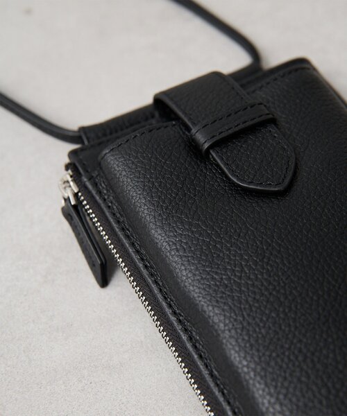 Whim Gazette(ウィムガゼット)の「【Hoaw.】スマホウォレットショルダー縦型(ショルダーバッグ・レディース・ブラック/ライトグレー/シルバー・FREE)」の9枚目の写真