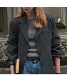 Tailor pin stripe jacket TIFA02JK03_Charcoal