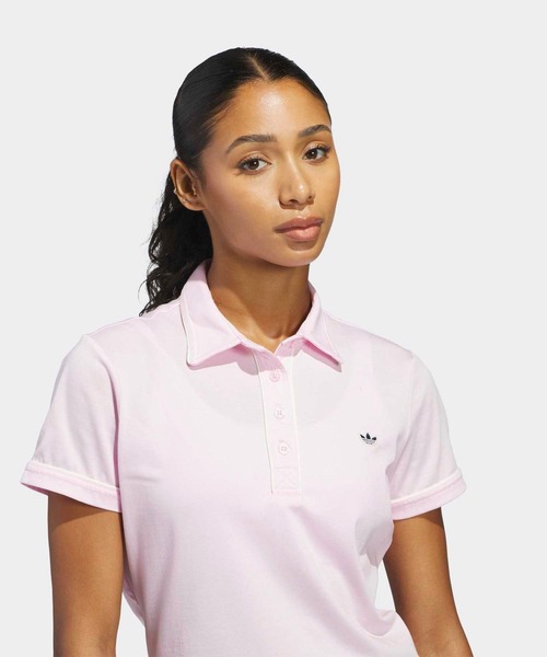adidas(アディダス)の「オリジナルス ソリッド ポロ【adidas Golf/アディダスゴルフ】(ポロシャツ・レディース・ピンク・X-LARGE/LARGE/MEDIUM/SMALL/X-SMALL)」の3枚目の写真