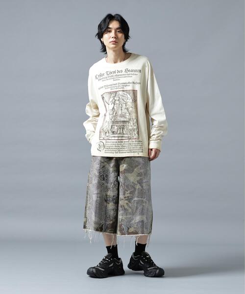 DANKE SCHON(ダンケシェーン)の「DankeSchon/ダンケシェーン/SPRAYBURN L/S TEE BIBLE(Tシャツ/カットソー・レディース・ホワイト系2/ベージュ・L/M)」の4枚目の写真