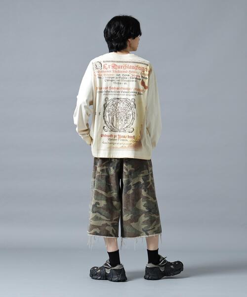 DANKE SCHON(ダンケシェーン)の「DankeSchon/ダンケシェーン/SPRAYBURN L/S TEE BIBLE(Tシャツ/カットソー・レディース・ホワイト系2/ベージュ・L/M)」の5枚目の写真