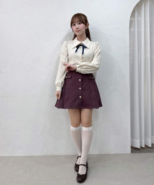 F i.n.t（フィント）の「レトロカラーリボンタイ付きブラウス/fint フィント（シャツ/ブラウス・レディース・ピンク/アイボリー・FREE）」の12枚目の写真