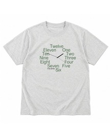 ワードクロックプリント オーバーサイズ半袖Tシャツ