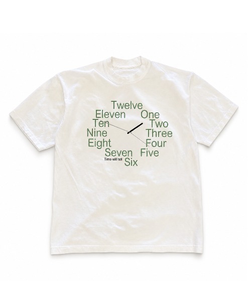 FreeZone（フリーゾーン）の「ワードクロックプリント オーバーサイズ半袖Tシャツ（Tシャツ/カットソー・メンズ・ネイビー/グレー/ホワイト/ブラック・F）」の6枚目の写真