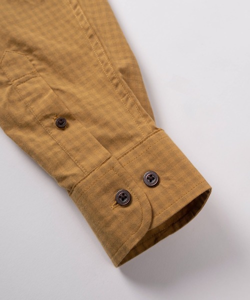 LYLE&SCOTT（ライルアンドスコット）の「【71】【LYLE & SCOTT/ライル&スコット】カーボンピーチ ボタンダウン シャツ/ロゴ刺繍/無地/チェック/ストライプ/ソフトタッチ/起毛/ユニセックス/レディース/メンズ（シャツ/ブラウス・メンズ・チャコールグレー/ワイン/カーキ系/マスタード/カーキ/ブラック・XL/L/M）」の10枚目の写真