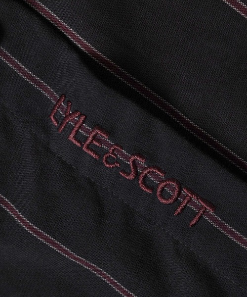 LYLE&SCOTT（ライルアンドスコット）の「【71】【LYLE & SCOTT/ライル&スコット】カーボンピーチ ボタンダウン シャツ/ロゴ刺繍/無地/チェック/ストライプ/ソフトタッチ/起毛/ユニセックス/レディース/メンズ（シャツ/ブラウス・メンズ・チャコールグレー/ワイン/カーキ系/マスタード/カーキ/ブラック・XL/L/M）」の12枚目の写真