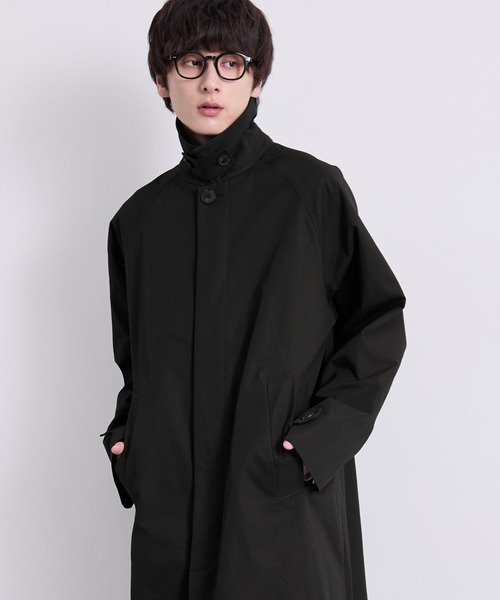 EMMA CLOTHES(エマクローズ)の「ツイルステンカラーロングコート〈UVカット〉(ステンカラーコート・メンズ・スミクロ/アイボリー・S/M/L)」の19枚目の写真
