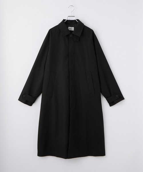 EMMA CLOTHES(エマクローズ)の「ツイルステンカラーロングコート〈UVカット〉(ステンカラーコート・メンズ・スミクロ/アイボリー・S/M/L)」の4枚目の写真