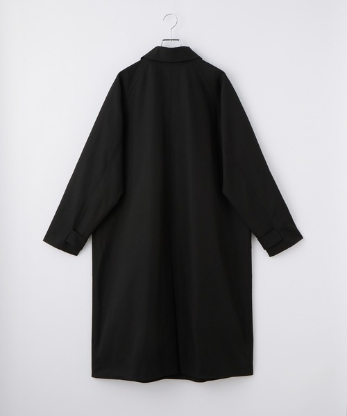 EMMA CLOTHES(エマクローズ)の「ツイルステンカラーロングコート〈UVカット〉(ステンカラーコート・メンズ・スミクロ/アイボリー・S/M/L)」の5枚目の写真