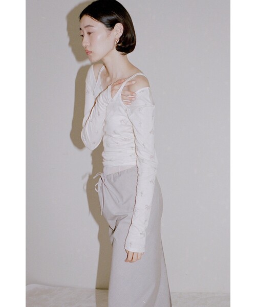 EDIT. FOR LULU(エディットフォールル)の「miller*lulu シアーツイントップス(Tシャツ/カットソー・レディース・アイボリー・FREE)」の6枚目の写真