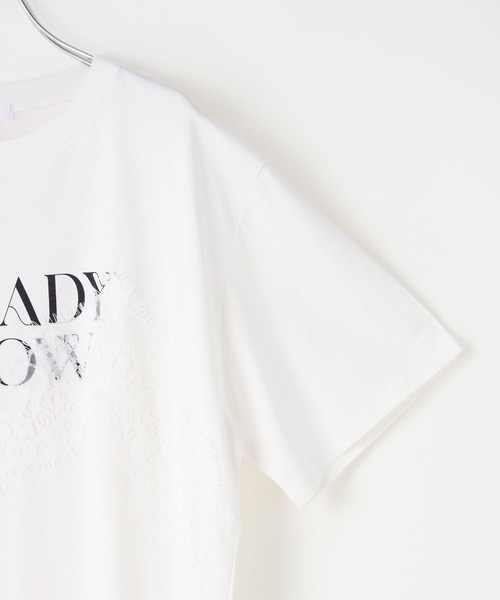LOWRYS FARM(ローリーズファーム)の「レースロゴプリントT 1063342(Tシャツ/カットソー・レディース・チャコールグレー/ブラック/アイボリー・FREE)」の11枚目の写真