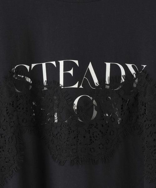 LOWRYS FARM(ローリーズファーム)の「レースロゴプリントT 1063342(Tシャツ/カットソー・レディース・チャコールグレー/ブラック/アイボリー・FREE)」の16枚目の写真