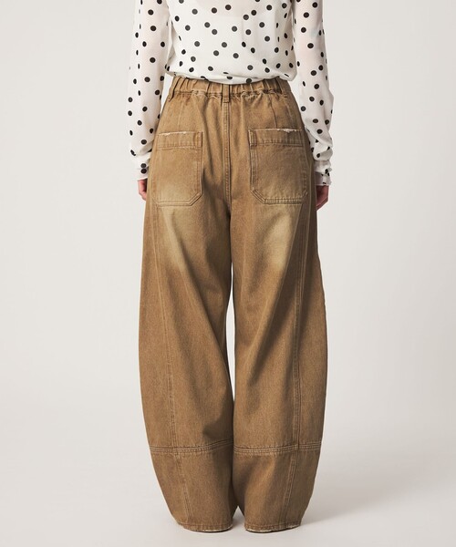 CITEN（シテン）の「＜CITEN＞カラーデニムコクーンパンツ ベージュ（デニムパンツ・レディース・ベージュ・M/S）」の7枚目の写真