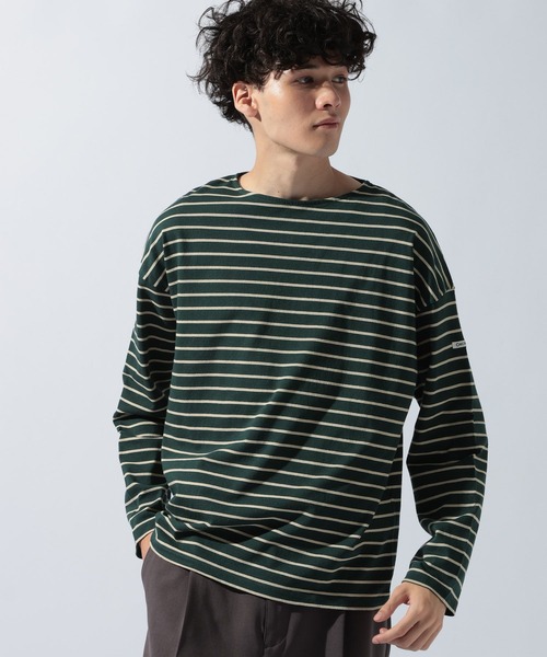 ORCIVAL(オーシバル)の「【ORCIVAL(オーシバル)】コットンジャージー クルーネック 長袖プルオーバー(Tシャツ/カットソー・メンズ・グリーン/ライトグレー/チャコール・MEDIUM)」の3枚目の写真