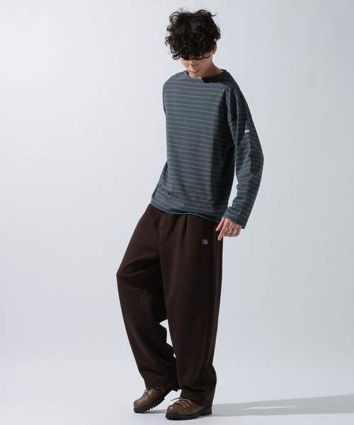 ORCIVAL(オーシバル)の「【ORCIVAL(オーシバル)】コットンジャージー クルーネック 長袖プルオーバー(Tシャツ/カットソー・メンズ・グリーン/ライトグレー/チャコール・MEDIUM)」の7枚目の写真