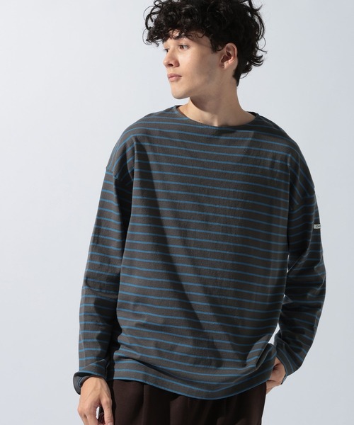 ORCIVAL(オーシバル)の「【ORCIVAL(オーシバル)】コットンジャージー クルーネック 長袖プルオーバー(Tシャツ/カットソー・メンズ・グリーン/ライトグレー/チャコール・MEDIUM)」の9枚目の写真
