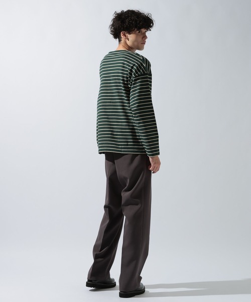 ORCIVAL(オーシバル)の「【ORCIVAL(オーシバル)】コットンジャージー クルーネック 長袖プルオーバー(Tシャツ/カットソー・メンズ・グリーン/ライトグレー/チャコール・MEDIUM)」の11枚目の写真
