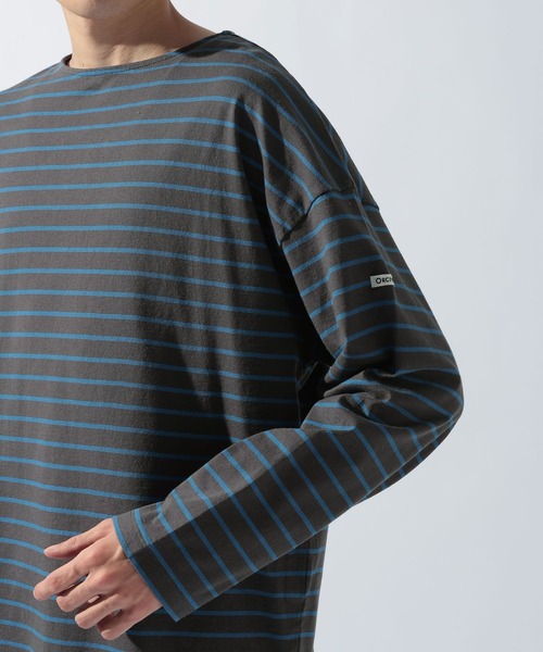 ORCIVAL(オーシバル)の「【ORCIVAL(オーシバル)】コットンジャージー クルーネック 長袖プルオーバー(Tシャツ/カットソー・メンズ・グリーン/ライトグレー/チャコール・MEDIUM)」の18枚目の写真