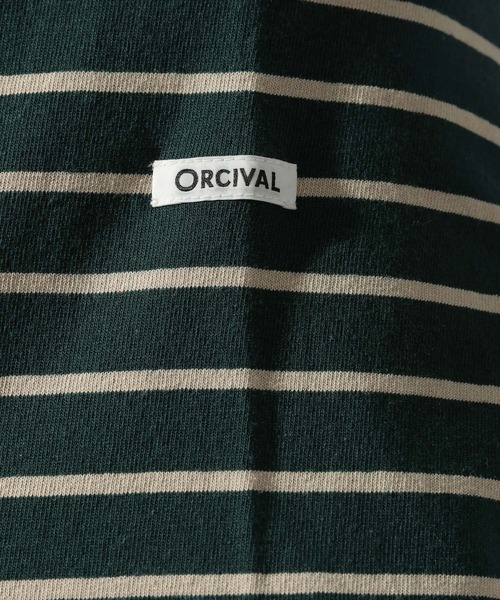 ORCIVAL(オーシバル)の「【ORCIVAL(オーシバル)】コットンジャージー クルーネック 長袖プルオーバー(Tシャツ/カットソー・メンズ・グリーン/ライトグレー/チャコール・MEDIUM)」の22枚目の写真